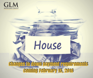 Changes to Down Payment Requirements Coming 2016