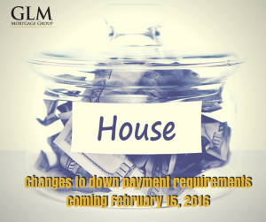 Changes to down payment requirements coming 2016
