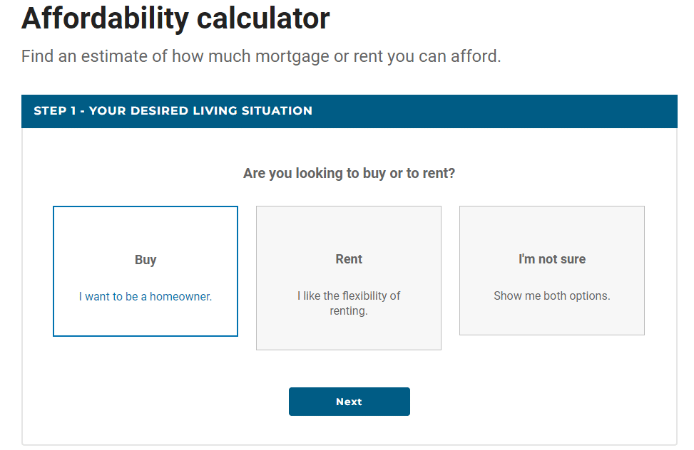 How to use an Affordability Calculator